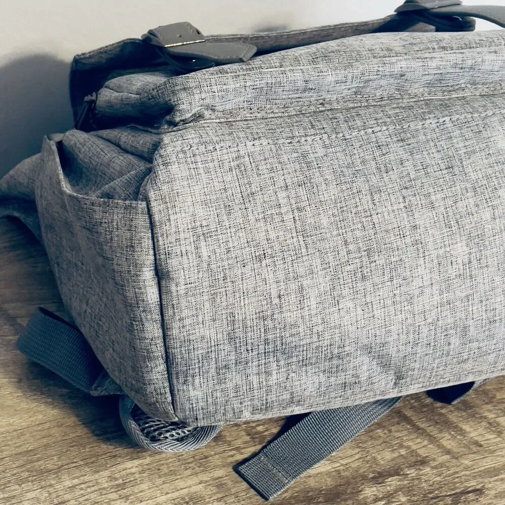 YALUNDISI Vintage Backpack Travel Laptop Backpack with usb Gray Greay NWOT - Picture 7 of 14